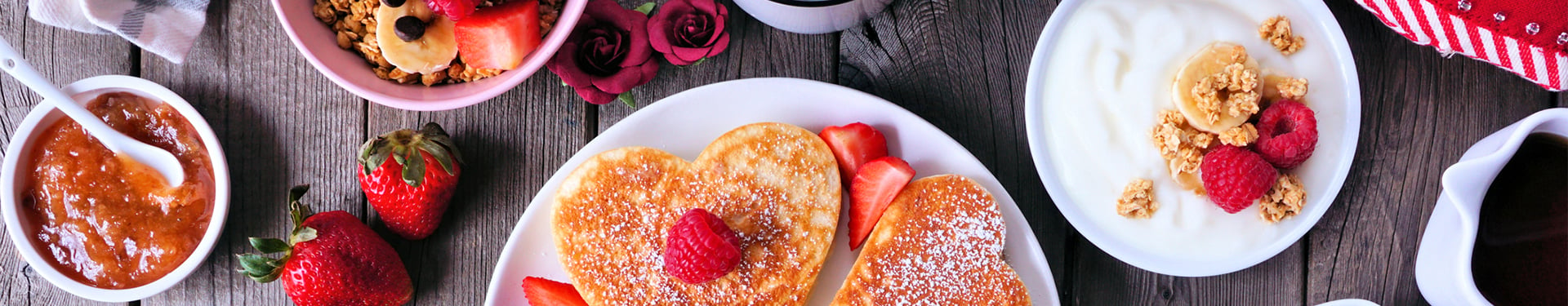 Galentines day brunch table spread