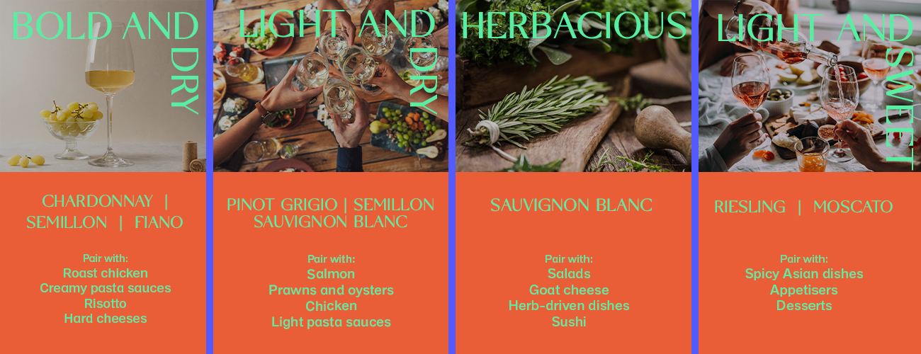 categories of white wine based on flavour and body 
